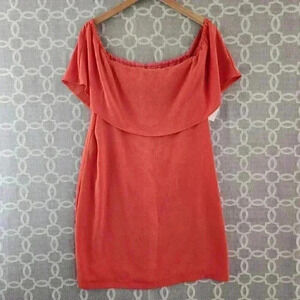 NWT Chanler Henry Coral Off shoulder Mini Dress XL